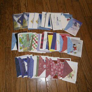 Large Lot 57 Various Holliday / Christmas Cards w/ Envelopes